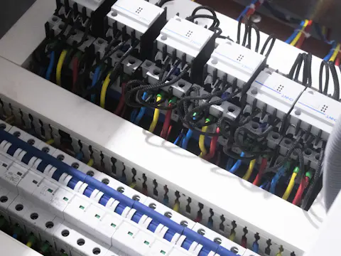 Tablero eléctrico con cableado y protecciones