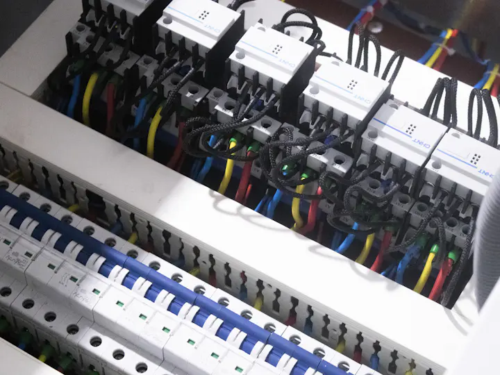 Tablero eléctrico con cableado y protecciones