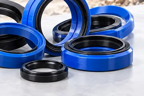 O-rings y sellos hidráulicos negros y azules